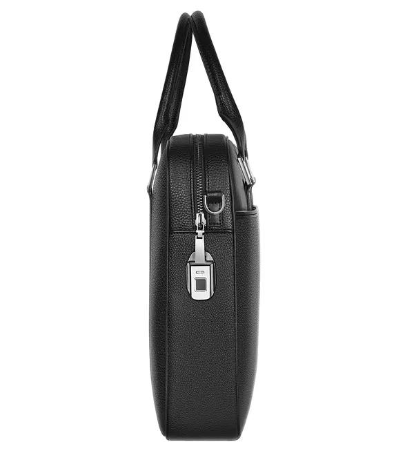 02_خرید-کیف-اداری-Master-Fingerprint-Lock-Brief-Case-مشکی-نمای-جلو کیف لپ تاپ با قفل اثر انگشتی Master Fingerprint Lock
