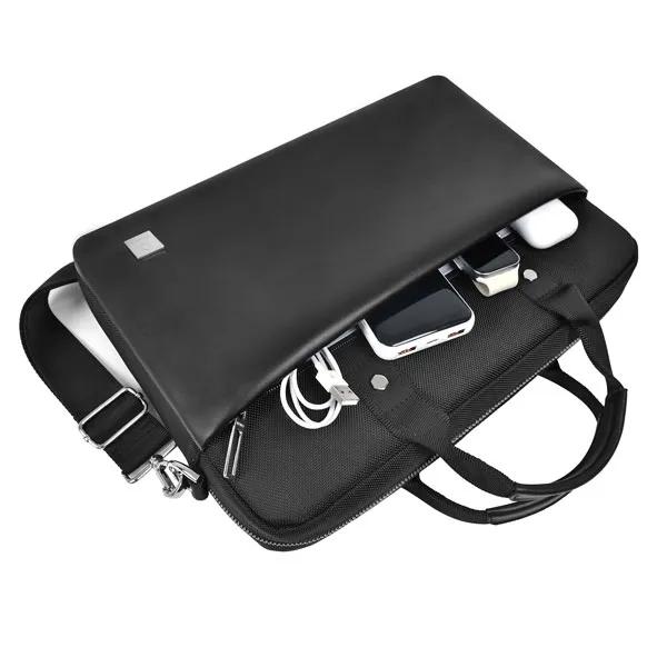 03_خرید-کیف-لپ-تاپ-Hali-Laptop-Bag-مشکی-نمای-باز-داخل کیف لپ تاپ 15.6 اینچی ویوو Hali Laptop Bag