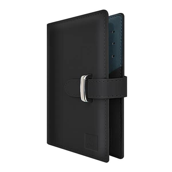 05_سفارش-کیف-Ambassador-مشکی-نمای-روی-میز کیف پول و کیف پاسپورتی ویوو Ambassador Passport Wallet