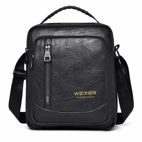 05_قیمت-کیف-دوشی-چرم-مشکی-weixier-d288 کیف دوشی چرم مردانه ویسیر D288