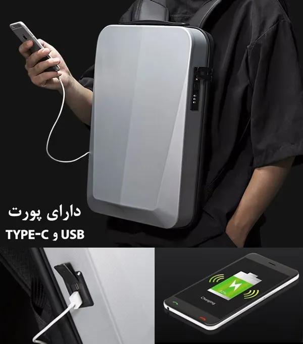 09_کیف-دوبند-شانه-ای-دانشجویی-با-پورت-شارژر-usbبنج-مدل-bg-22201 کیف کوله پشتی ضدسرقت بنج 22201
