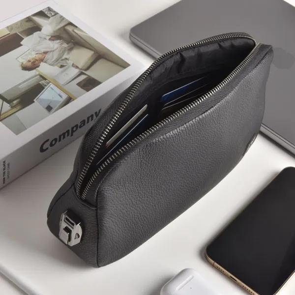 11_خرید-کیف-ضدسرقت-Alpha-Anti-theft-Clutch-Bag-مشکی-نمای-جلو کیف دستی قفل رمز دار ویوو Alpha Anti-theft