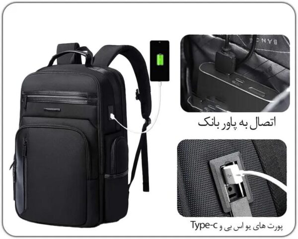 11_کوله-پشتی-BG-2602-با-پورت-USB-برای-شارژ-تلفن-همراه کیف و کوله پشتی لپ تاپ بنج 2602