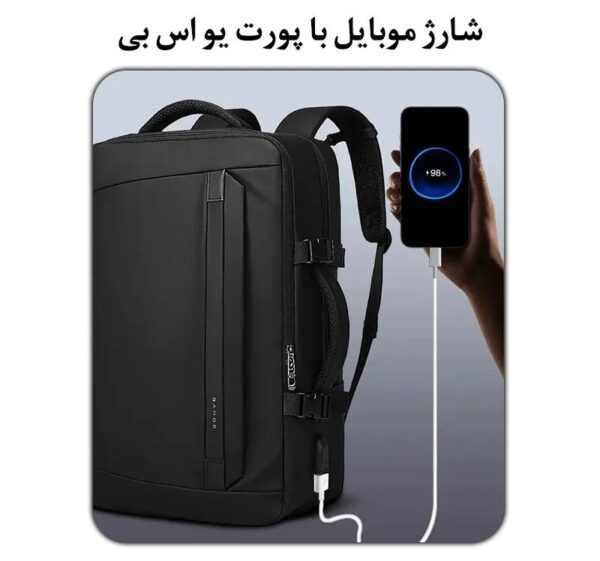 11_کوله-پشتی-BG-2892-با-پورت-USB-برای-شارژ-تلفن-همراه کیف کوله پشتی مسافرتی بنج 2892