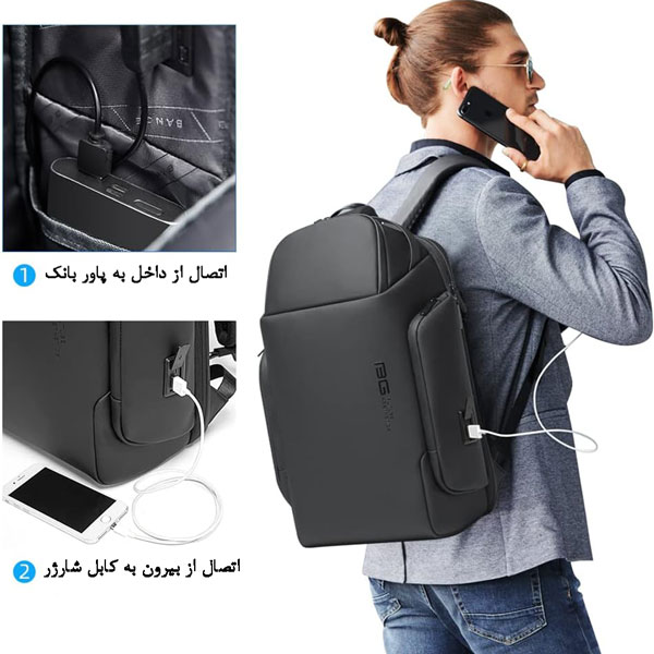 11_کوله-پشتی-هوشمند-یو-اس-بی-دار کیف کوله پشتی لپ تاپ 15.6 اینچ بنج 7277