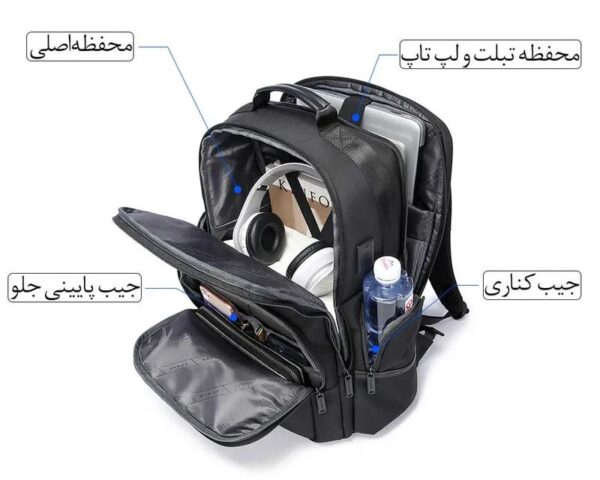 12_کیف-اورجینال-بنج-BG2602با-قابلیت-شارژ-موبایل کیف و کوله پشتی لپ تاپ بنج 2602