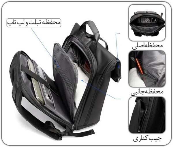13_قیمت-کوله-پشتی-لپ-تاپ-و-آیپد-بنج-BANGE-BG-2888 کوله پشتی مسافرتی لپ تاپ 15.6 اینچ بنج 2888
