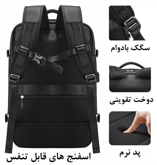 کیف مسافرتی کوله پشتی لپ تاپ 17اینچ بنج 1800