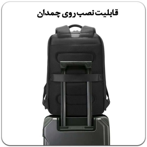 13_کیف-کوله-ای-شانه-ای-مسافرتی-با-پورت-USB-بنج-8013 کیف کوله پشتی لپ تاپ بنج 8013