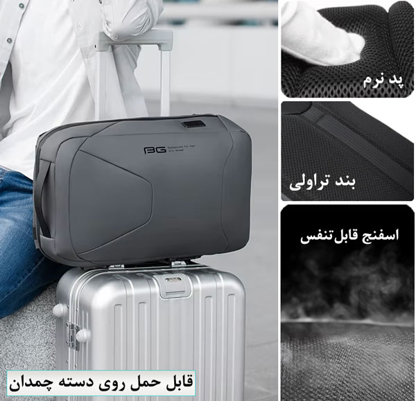 کیف و کوله پشتی لپ تاپ 15.6 ضد سرقت بنج 22188