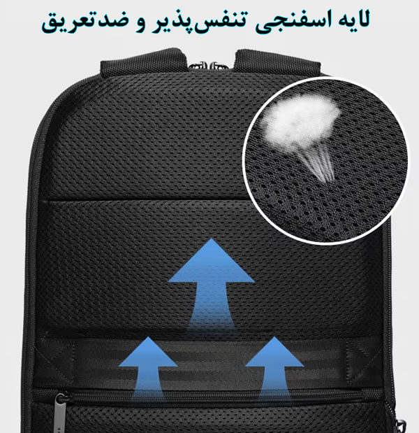 16_کیف-کولی-سفری-مقاوم-در-برابر-آب-و-ضربه-BG-77115 کیف کوله پشتی لپ تاپ 15.6 اینچی بنج 77115
