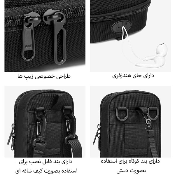 17_کیف-پاسپورتی-مشکی-و-چریکی-مردانه کیف دستی و دوشی مدارک ضد ضربه اوزوکو 9442