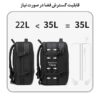 کیف مسافرتی 35L کوله پشتی لپ تاپ 15.6 اینچی بنج 1908