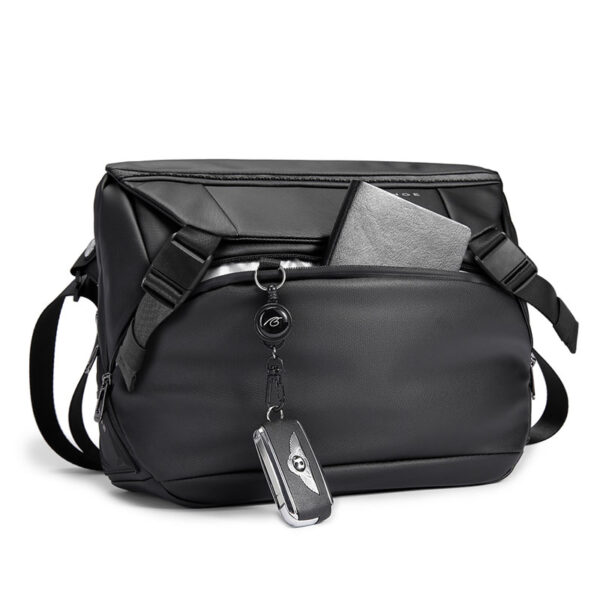 20_BANGE-7628-BLACK-14 کیف دوشی مردانه ضدآب بنج 7628