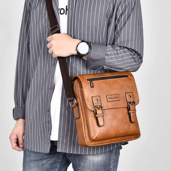22_کیف-چرم-ویکسیر کیف دوشی مردانه چرم ویسیر D509
