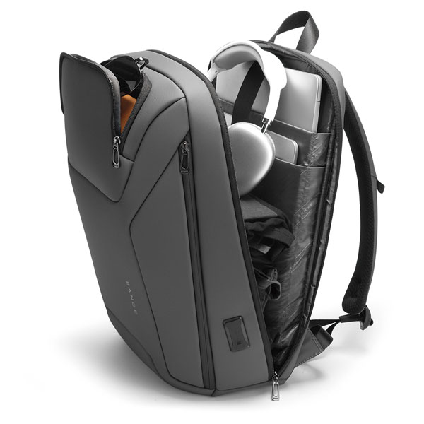 31_backpack-bange7802-gray-17 کیف کوله پشتی لپ تاپ 15.6 اینچ بنج 7802