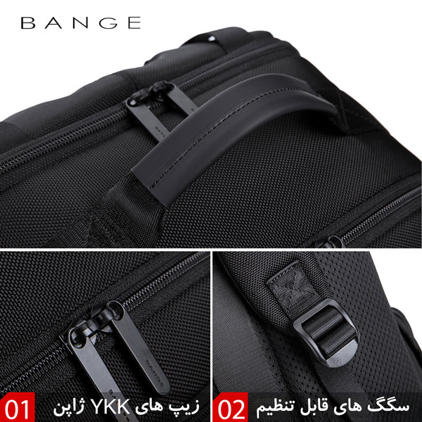 backpack-bange-g61-5 کیف بنج مسافرتی کوله پشتی لپ تاپ 15.6 G61 مشکی