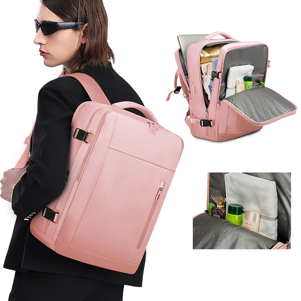 backpack-bange1801-pink-10 کیف مسافرتی کوله پشتی لپ تاپ 15.6 اینچی بنج 1801