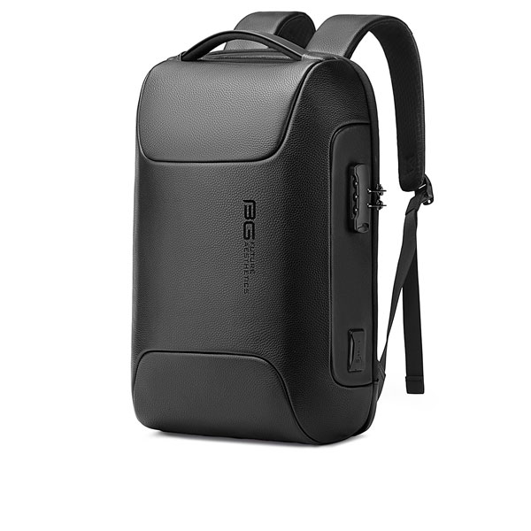 bange-6622-black-33 کیف کوله پشتی لپ تاپ ضد سرقت چرم بنج 6622