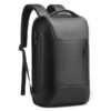 bange-6622-black-34 کیف کوله پشتی لپ تاپ ضد سرقت چرم بنج 6622