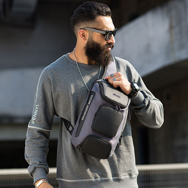 bange-7086-grey-36 کیف کراس بادی بنج مدل 7086