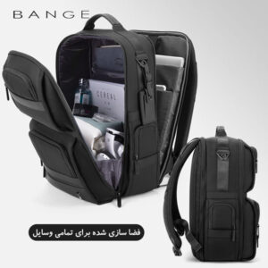 backpack-bange-g62-3 کیف بنج مسافرتی کوله پشتی لپ تاپ 15.6 اینج G62 مشکی