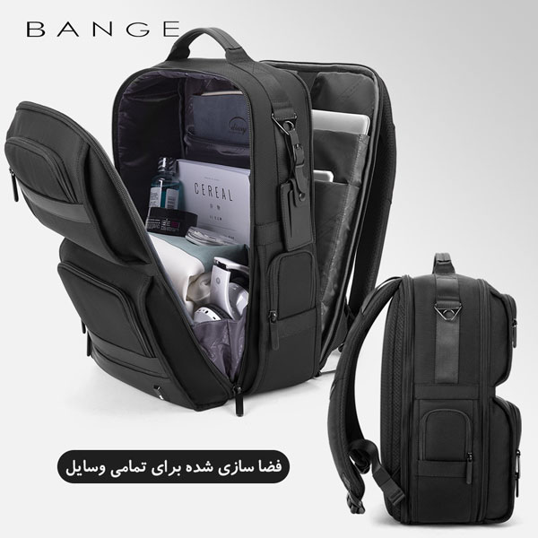 backpack-bange-g62-3 کیف بنج مسافرتی کوله پشتی لپ تاپ 15.6 اینج G62 مشکی