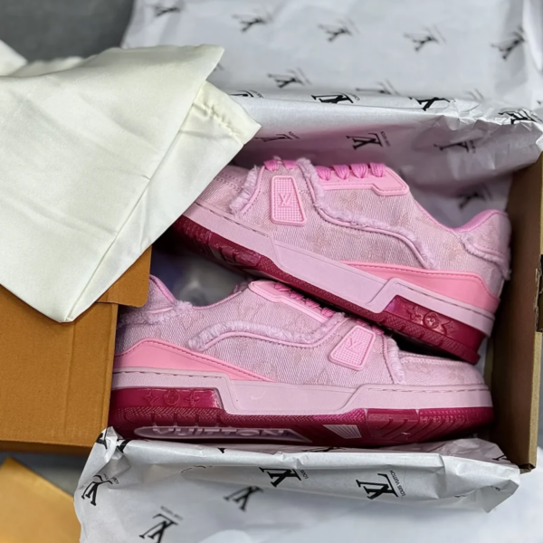 0mlmnpov کفش لویی ویتون ترینر صورتی لی Louis Vuitton Trainer Pink Lee