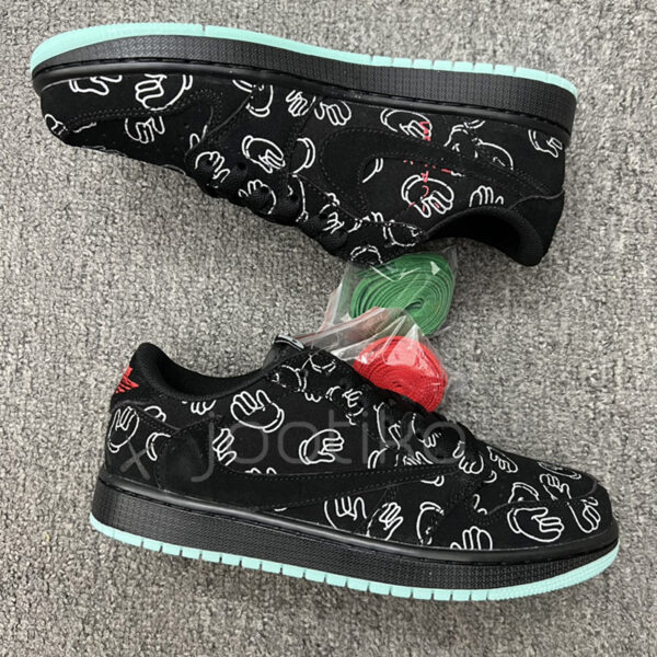 10092080 جردن وان لو کاز Jordan 1 Low Kaws مشکی