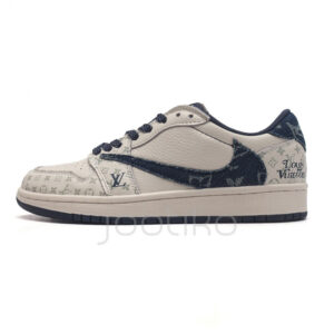 10102177 ایر جردن وان لویی ویتون LV Nike Jordan 1 Low x Travis Scott Fragment Denim Navy