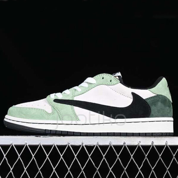 10368670 ایر جردن وان لو Travis Scott x Air Jordan 1 Low OG Green White Black سبز سفید مشکی