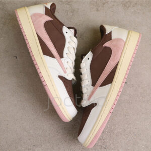 10469891 جردن وان لو Travis Scott x Air Jordan 1 Low OG Dark Pony Pink دارک پونی پینک