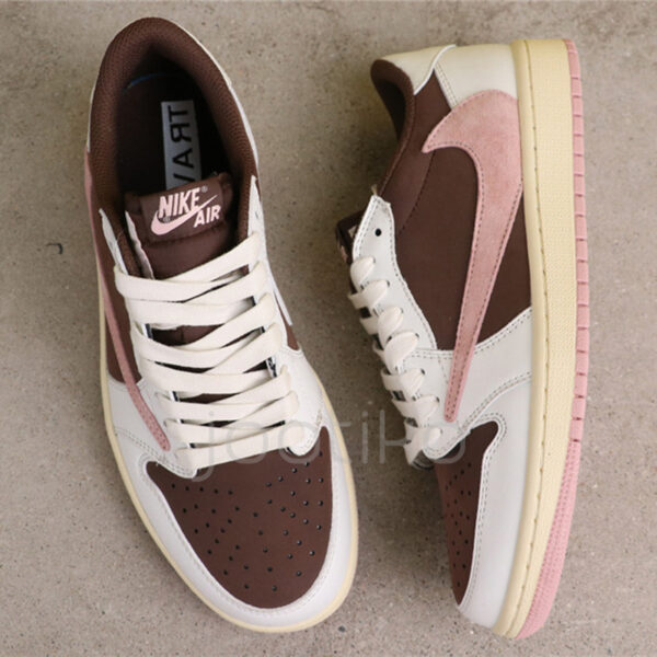 10469893 جردن وان لو Travis Scott x Air Jordan 1 Low OG Dark Pony Pink دارک پونی پینک