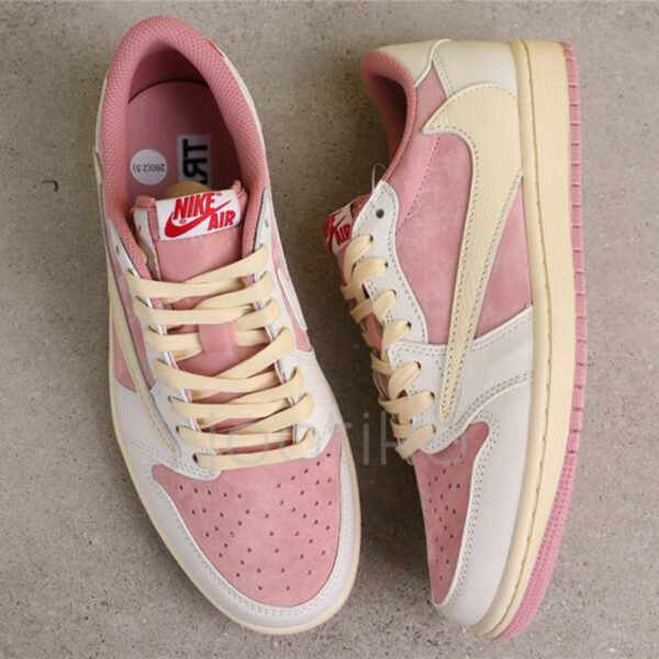 10472437 جردن وان لو Travis Scott x Air Jordan 1 Low OG Shy Pink شای پینک