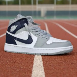 12426678 نایک ایر جردن وان Jordan 1 Mid Wolf Grey Midnight Navy