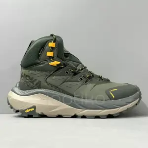 کفش کوهنوردی هوکا گورتکس Hoka Kaha 2 High GTX سبز زیتونی / زرد