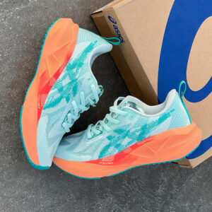 12632542 اسیکس نوابلاست 5 سبز آبی نارنجی ASICS Novablast 5 Soothing Sea Wave Teal Orange