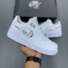 12829611 نایک ایرفورس وان لوگو نقره ای فلزی Nike Air Force 1 Low Liquid Metal Swoosh
