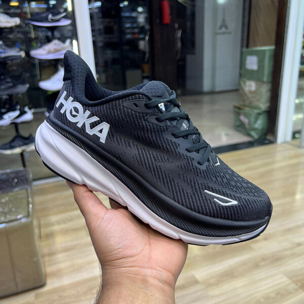 12865867 هوکا کلیفتون 9 مشکی سفید Hoka Clifton 9 Black White