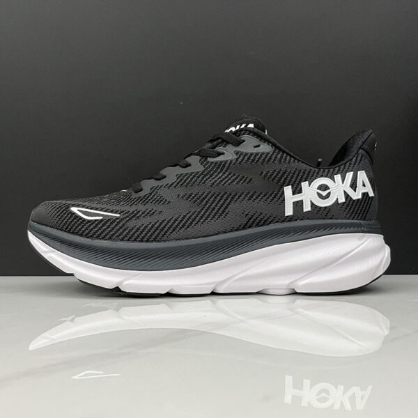 12865868 هوکا کلیفتون 9 مشکی سفید Hoka Clifton 9 Black White