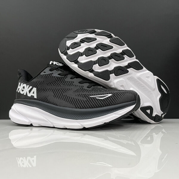 12865871 هوکا کلیفتون 9 مشکی سفید Hoka Clifton 9 Black White