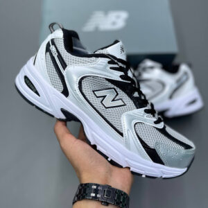 13149074 نیوبالانس 530 نقرهای مشکی سفید New Balance 530 Silver White