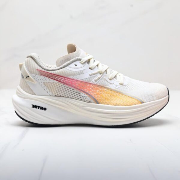 13179564 پوما دیویت نیترو 3 کرم روشن نارنجی صورتی Puma Deviate Nitro 3 Vapor Grey / Sunset Glow