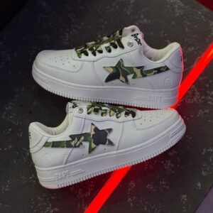 بتینگ ایپ بیپ استا سفید چریکی A Bathing Ape Bape Sta White Camo