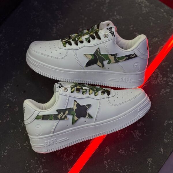 13200546 بتینگ ایپ بیپ استا سفید چریکی A Bathing Ape Bape Sta White Camo