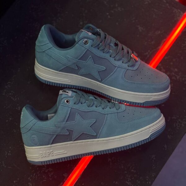 بتینگ ایپ بیپ استا آبی جیر A Bathing Ape Bape Sta Blue Suede