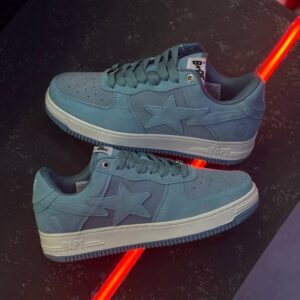 بتینگ ایپ بیپ استا آبی جیر A Bathing Ape Bape Sta Blue Suede