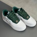 بتینگ ایپ بیپ استا چرم براق سفید سبز تیره A Bathing Ape Bape Sta Patent Leather White Green