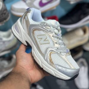 13274992 کفش نیوبالانس 530 سفید سیلور گلد New Balance 530 Silver White Gold