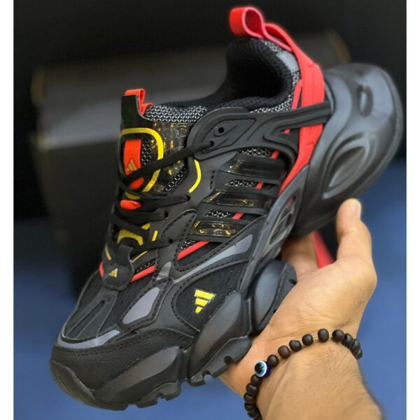 13291629 آدیداس رانر اکس ال جی دیلاکس مشکی قرمز طلایی adidas XLG Runner Deluxe Black Gold Metallic Red